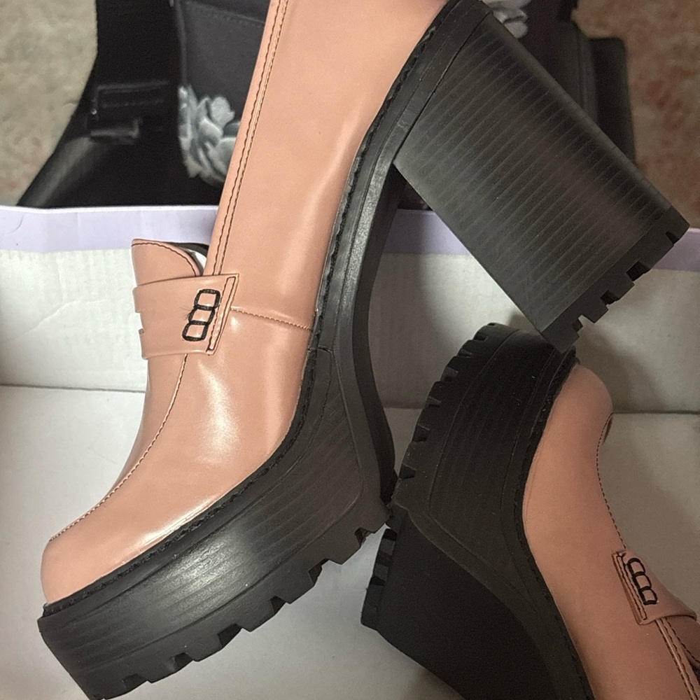 Steven By Steve Madden Pink and Black Platform Shoes